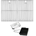 Uniflasy Grease Box and 17 Inches Cooking Grates for Home Depot Nexgrill 720-0830H 720-0830D