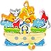Noah's Balancing Ark Stacking Game, 17-Piece Block Balancing Play Set by Imagination Generation