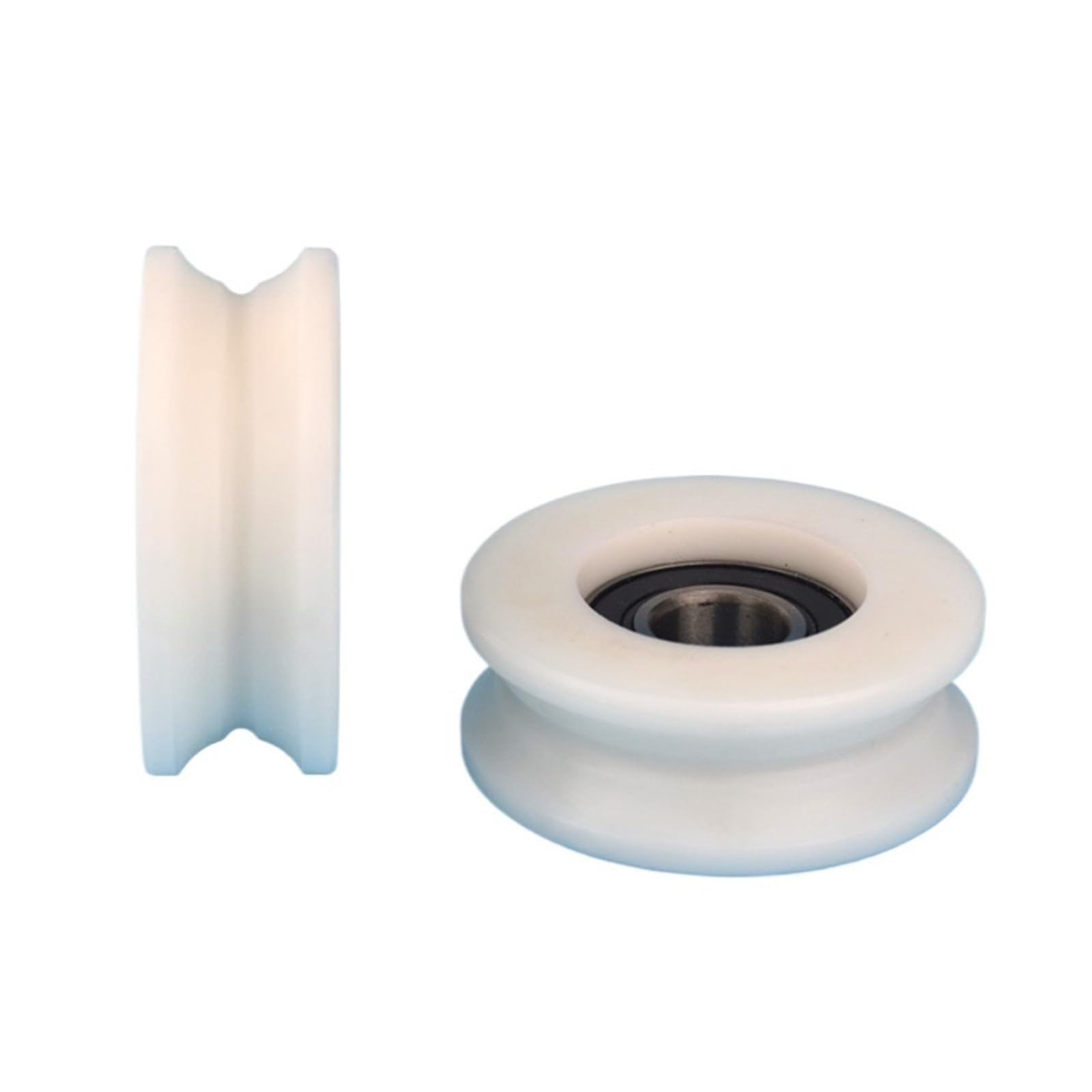 Roue rainure en U avec double roulement pour câble de 2mm - 2