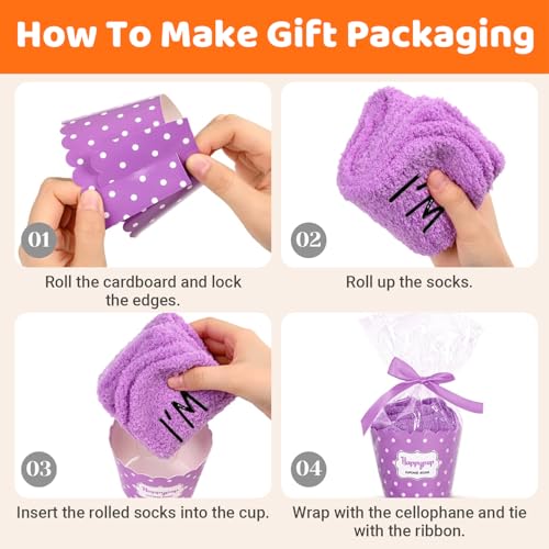 HAPPYPOP 70 65 Birthday Gifts for Women - 61 62 63 64 66 67 68 69 Birthday Socks in Purple4