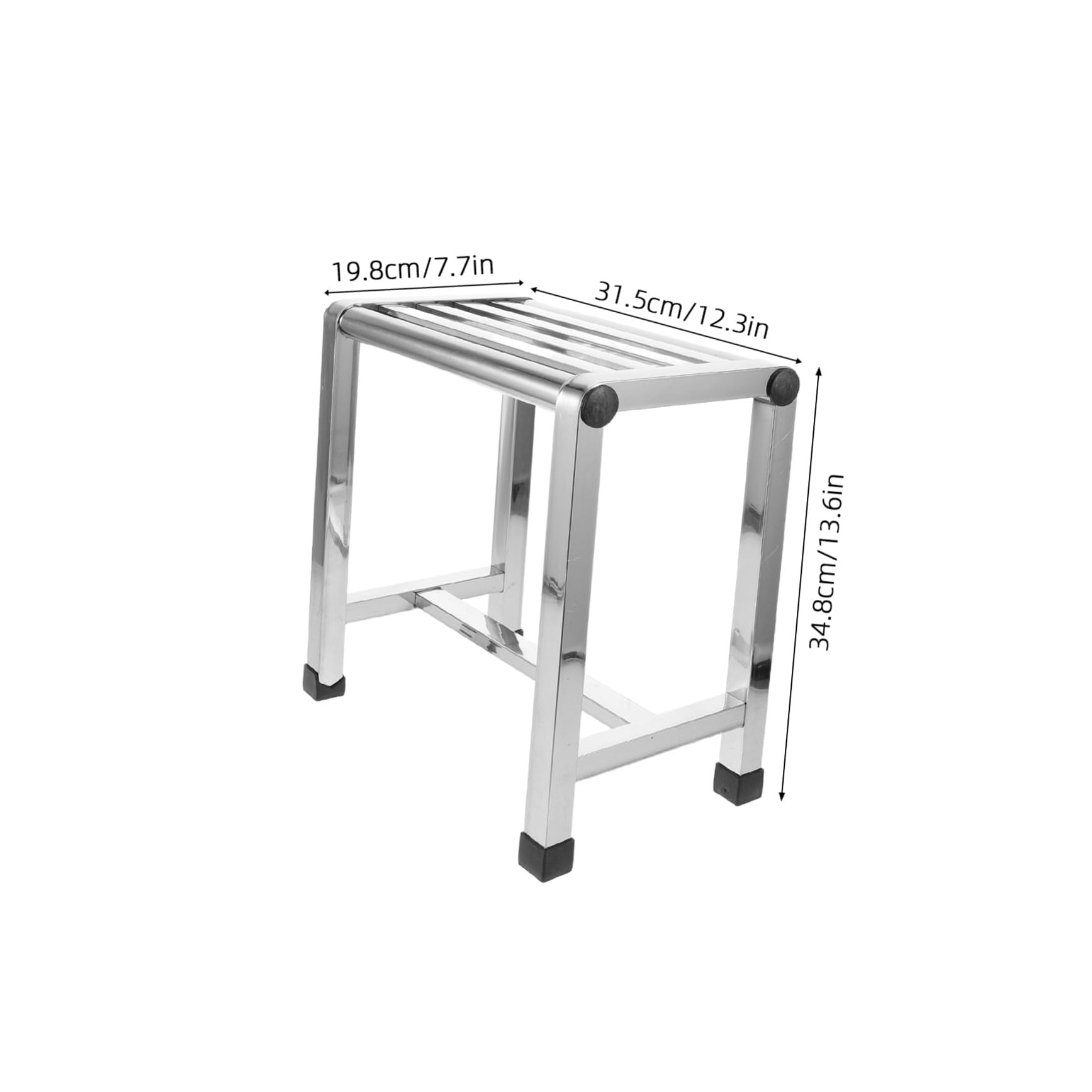 Homoyoyo Taburete de Baño para Ducha Banco Baño de Acero Inoxidable Plata Portátil para Personas Mayores y Adultos Entrenamiento y Balcón
