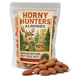 Horny Hunters Almonds - A Bold Roasted Snack for Outdoorsmen on the Trail. Funny Gag Gift for Hunters, Camo Men, and Deer Camp Legends, Made in USA, Small Batch