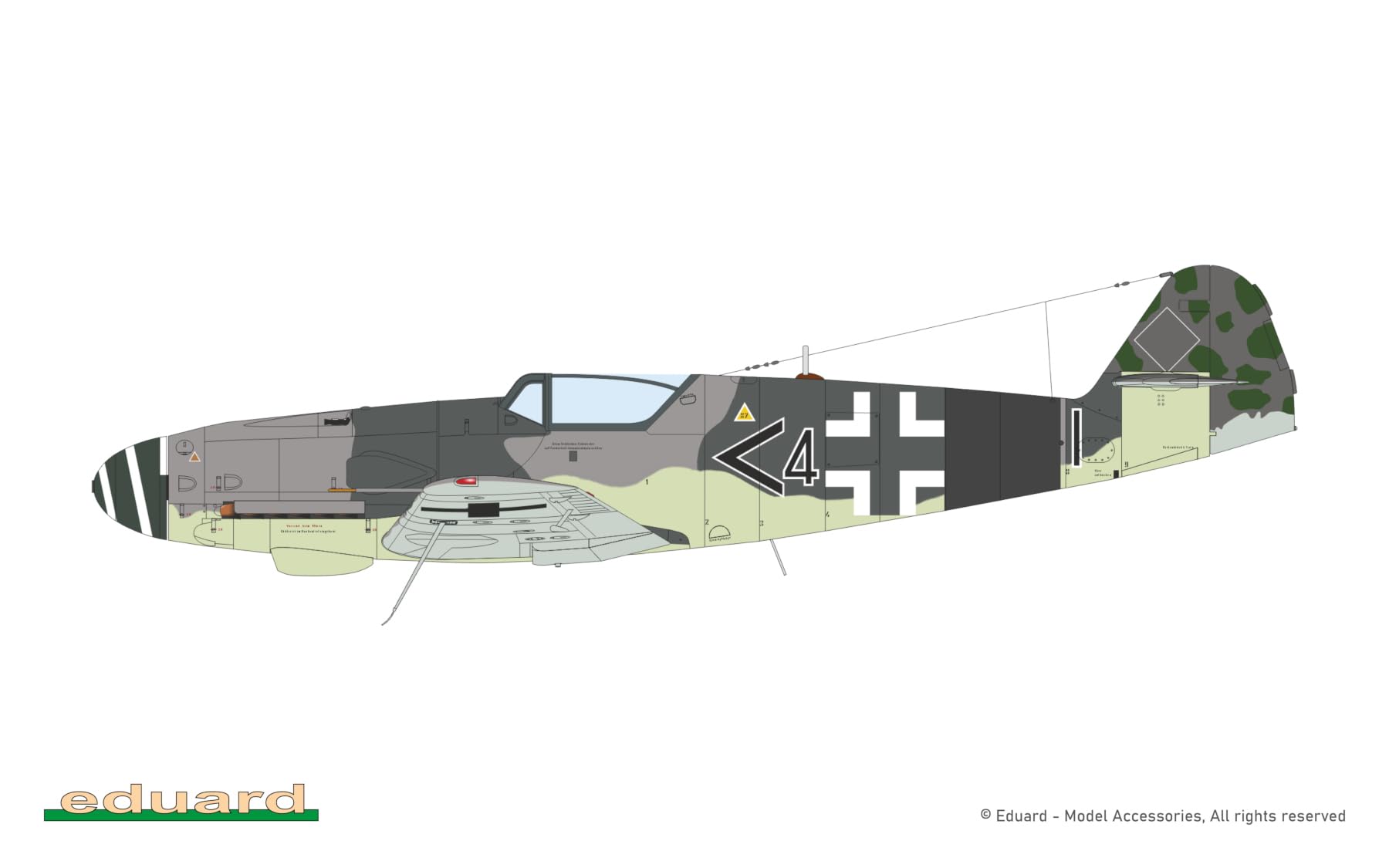 Edualdo 1/72 Dual Combo Limited Edition Coahurst Bf109K Modèle en plastique EDU2155