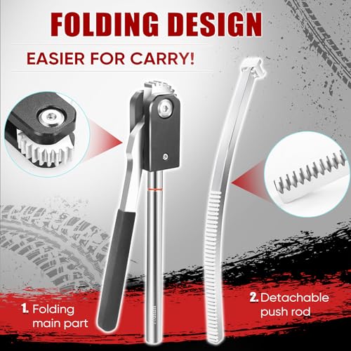 Image of Dirt Bike Tire Changing Tool Kit Complete Package for Motocross, Enduro, Dirt Bikes 16 inch-21 inch Wheels, Includes 15 /17 /20 /25mm Axles, Black