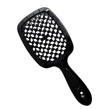 Curl Defining Brush Vented Hair Brush Hairbrush for Wet & Dry Hair For Women and Men Less Pulling Pain-Free Brushing Black