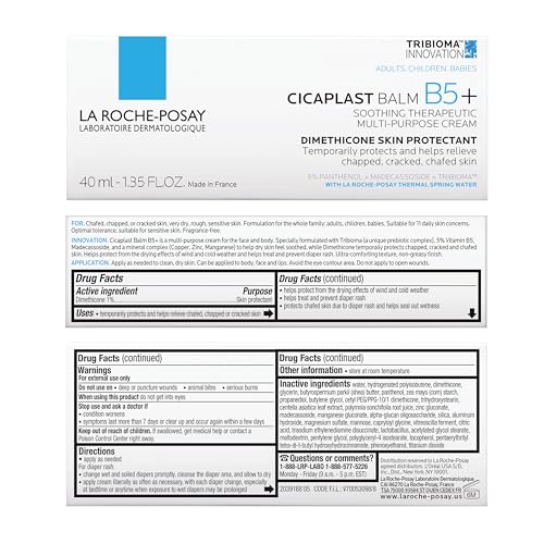 Image of La Roche-Posay Cicaplast Balm B5, Barrier Repair Cream for Dry Skin | Skin healing cream with centella asiatica, shea butter & panthenol. Multi-purpose face, body & hand balm. Baby safe.