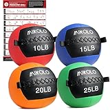 Mikolo Medicine Ball, Wall Ball,Soft Medicine Ball Set,Slam Ball for Core Training, Strength Workouts...