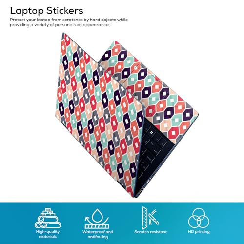 Image of Galaxsia Designer Pattern 001 Top+Wrist Pad Vinyl Laptop Skin /Sticker /Cover Upto 15.6 Inches Laptops Laminated-Removable-HD Quality Compatible for Hp-Dell-Sony-Lenovo-Asus etc.(15x10 Inches)