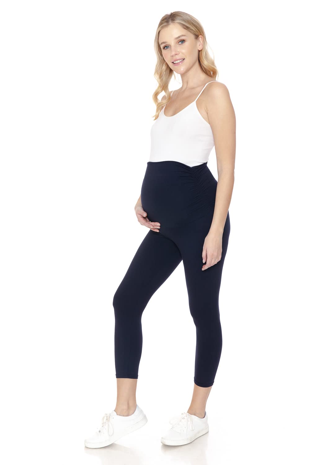 Leggings Depot Maternity Leggings Tights Medias de Maternidad, Marino, 3X US para Mujer