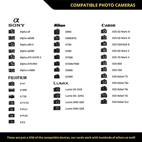 SD UHS-II 128GB Card V60 –Up to 130MB/s Write Speed and 250 MB/s Read Speed | for Professional Vloggers, Filmmakers, Photographers & Content Curators – by Prograde Digital