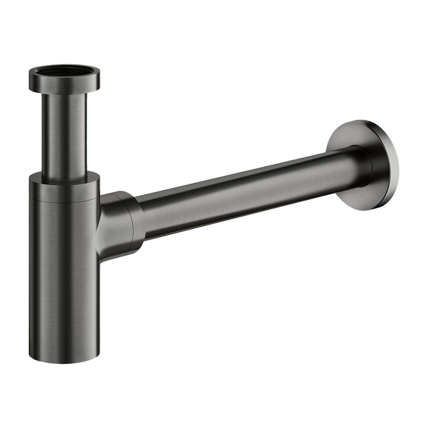Omnires A186GR, dekoracyjny syfon do umywalki syfon, grafitowy