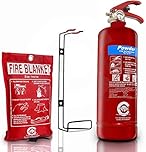FSS UK 2 KG ABC Dry Powder FIRE Extinguisher with CE Marked FIRE Blanket. Ideal for Homes Kitchens Workplace WORKSHOPS Offices Warehouses GARAGES