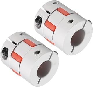 Flexible Spider Couplings Aluminum Flexible Shaft Coupling 10mm 14mm Bore Joint Pack of 2 CNC Motors 3D Printers Electric Devices