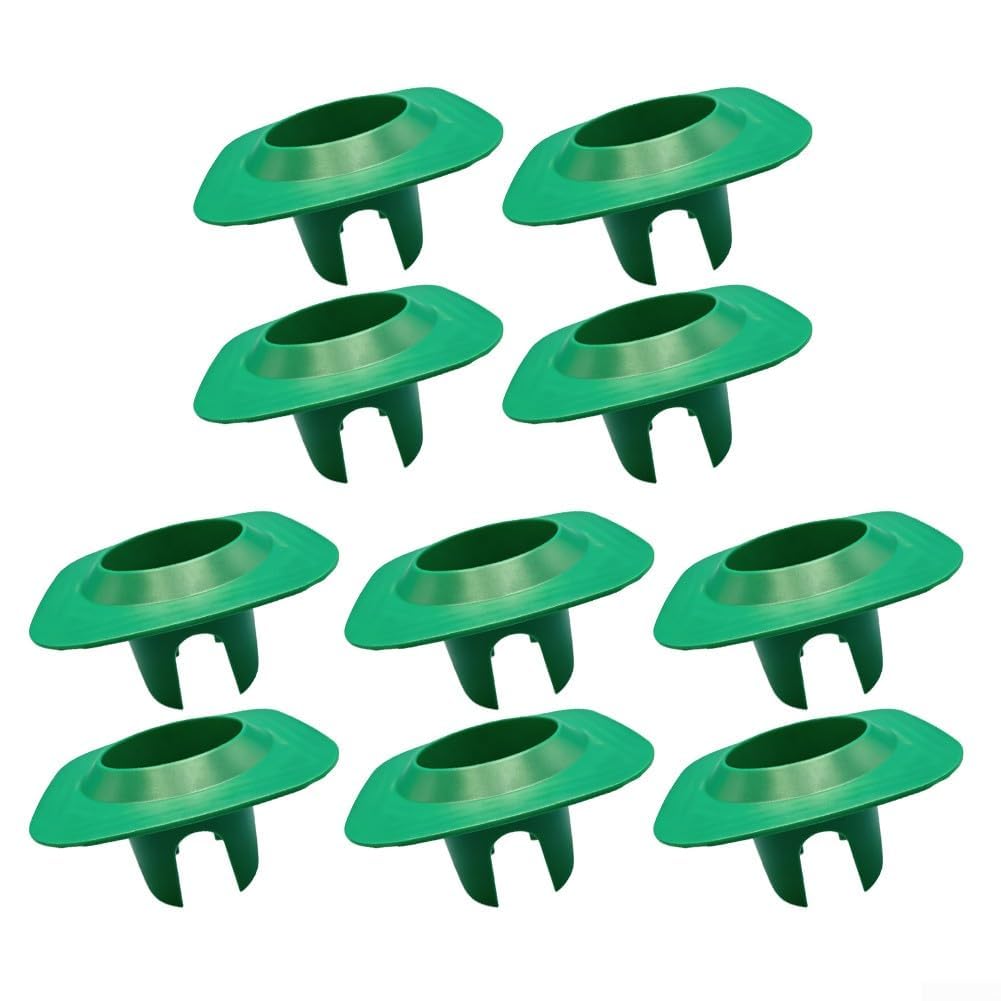 Protezione per la testa dell'irrigatore per sistemi di irrigazione pop-up, per ridurre al minimo le interruzioni della crescita dell'erba e mantenere il prato uniforme (10 pezzi, verde)