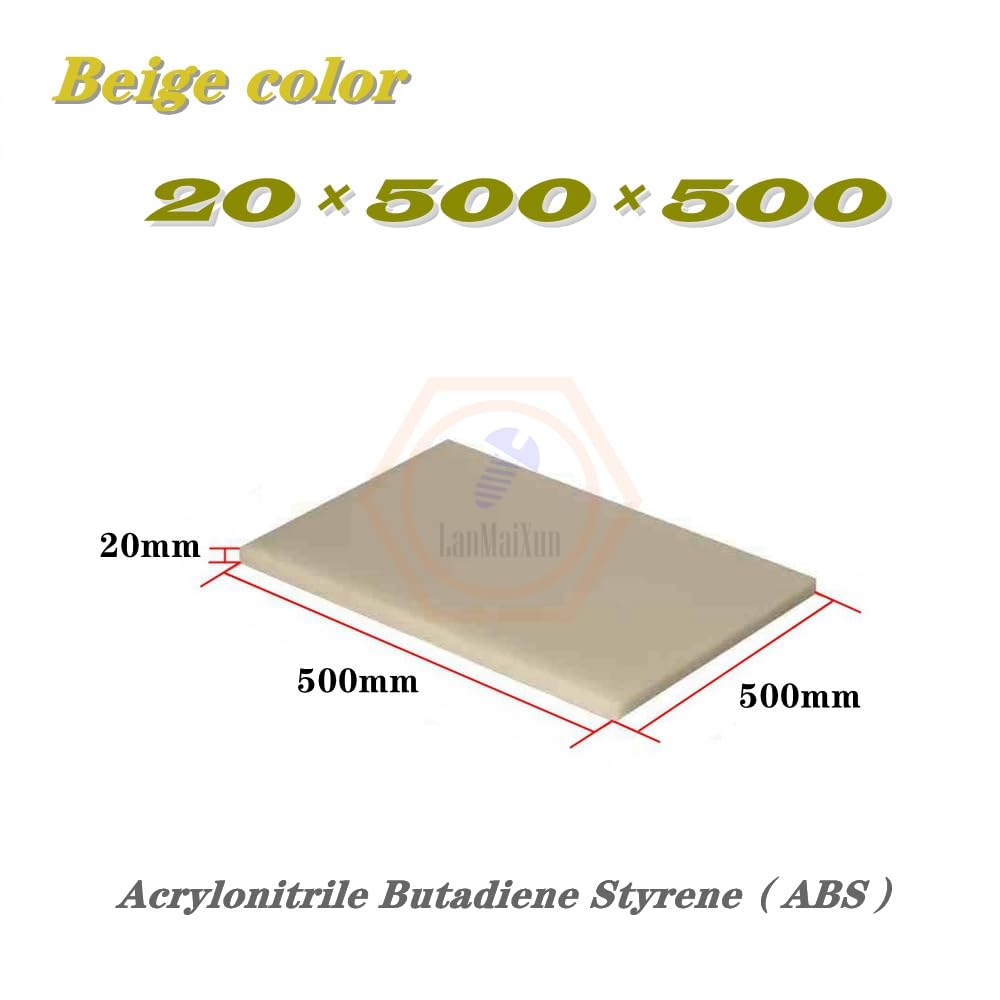 1 20mm×500mm×500mm Beżowy Płyta ABS (styren akrylonitrylowy butdienowy), płyta antystatyczna
