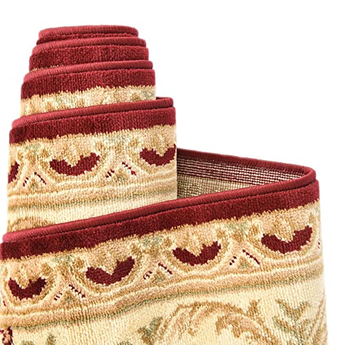 Unique Loom Versailles Collection Traditional Classic Floral Motif Area Rug (2' 2 X 6' 0 Runner, Burgundy/ Ivory) #TOP7
