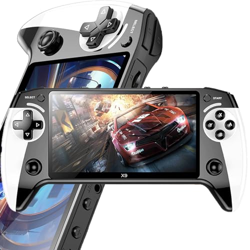 Consola Retro con Más De 22 000 Juegos Preinstalados, Portátil, Pantalla IPS HD De 5 Pulgadas, Batería De 2000 Mah, Conexión a TV/Controlador Bluetooth, Plug & Play(2Pcs)