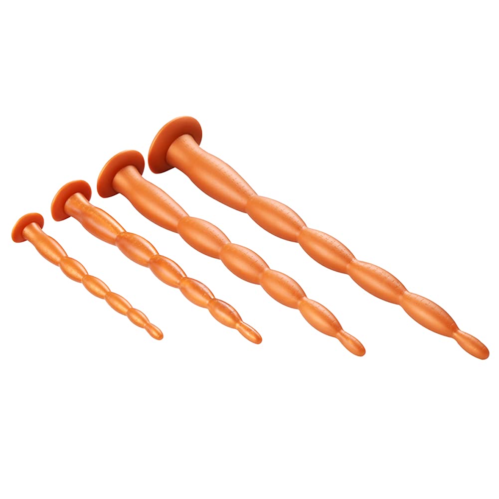 Giocattolo del sesso Perline anali Plug anale con ventosa Dildo anale in silicone liquido Massaggiatore della prostata Dilatatore dell'ano Stimolazione del punto G (S)