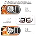 CheroCar Headlight Trim Cover Headlight Bezels Head Lamp Ring for 2019-2024 Jeep Renegade,Black