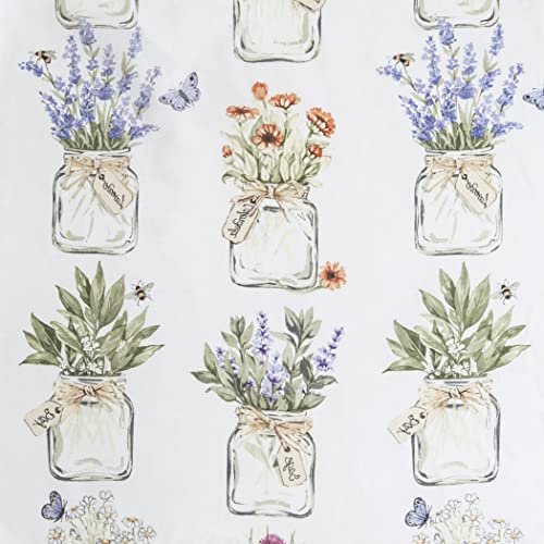 No. 918 Eve's Garden Semi-Sheer Rod Pocket Kitchen Curtain Valance, 54" X 14", White #TOP2