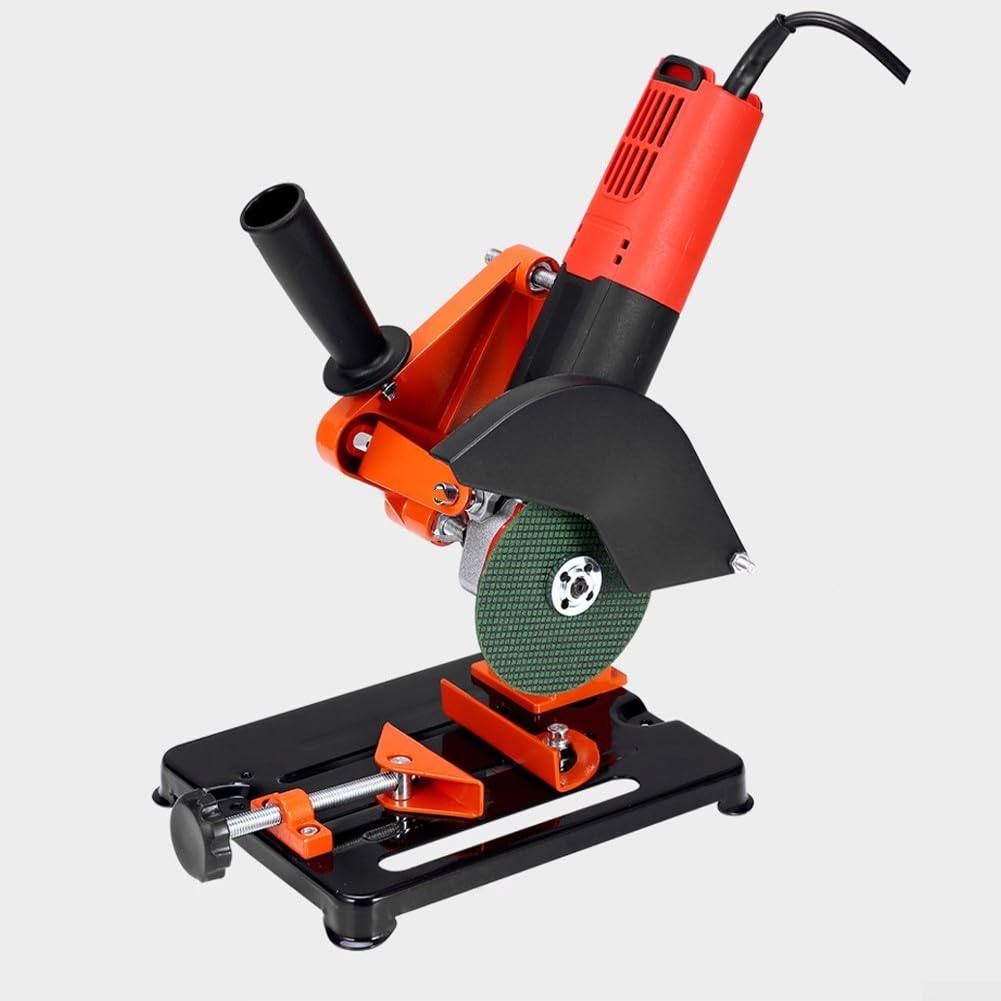 Soporte ajustable para amoladora angular con base de hierro fundido para amoladoras de 100/115/125 mm, soporte estable para cortar aluminio, acero, hierro, PVC, madera, seguridad mejorada con