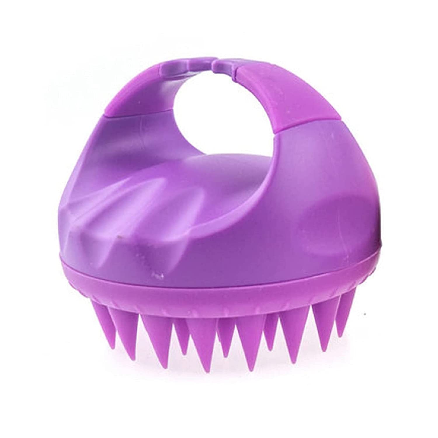MOBDESK Hair Scalp Manual Massager Shampoo Brush with Soft Silicone Bristles for Anti Dandruff Care - Eco-friendly Silicon Bristles, Scrubber, Exfoliator | Dandruff Removal, Prevents loss