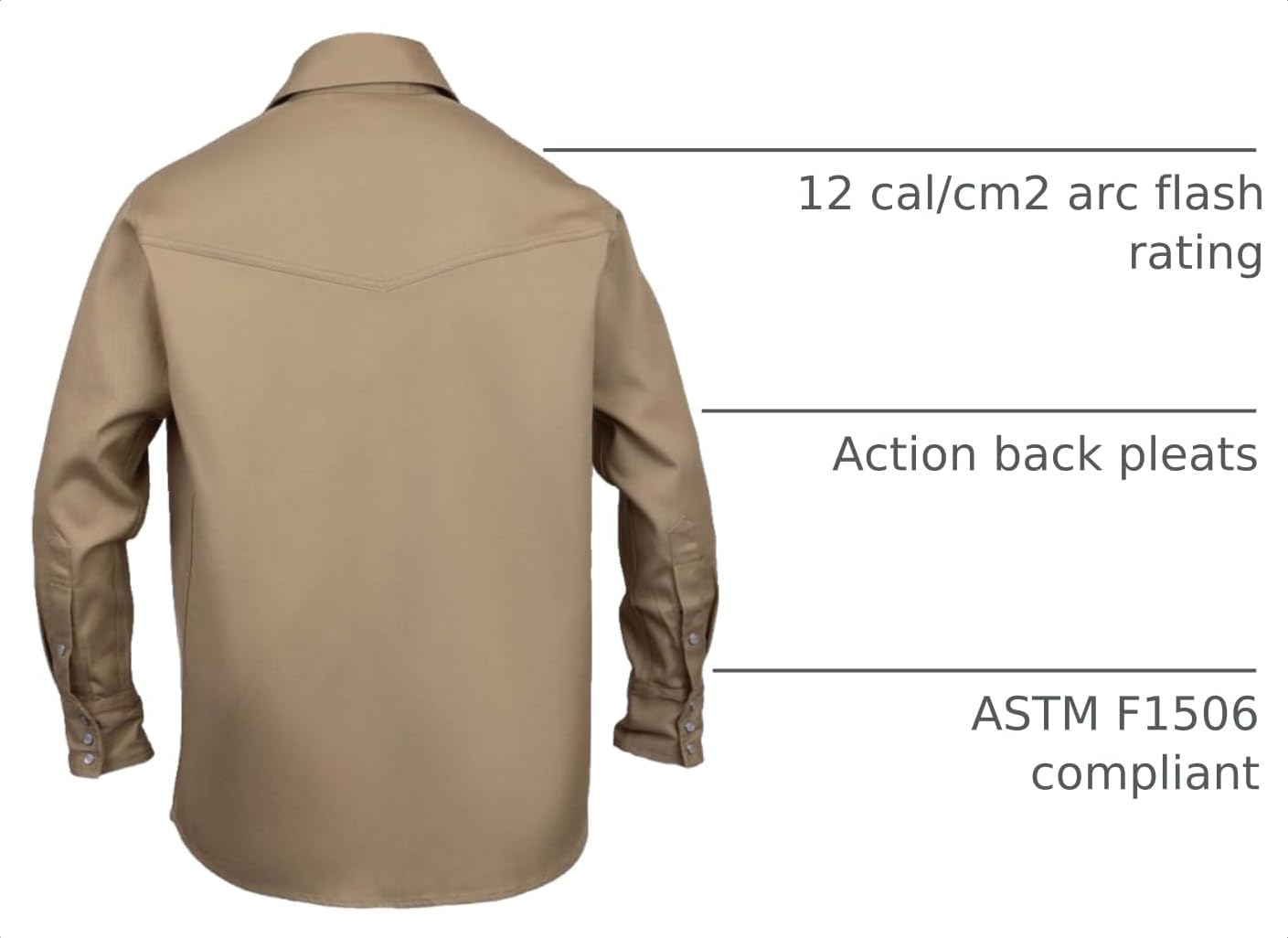 Just In Trend Flame Resistant Light Weight FR Shirt for Men - 88% Cotton, 12% Nylon, 7oz, NFPA 2112 image 4