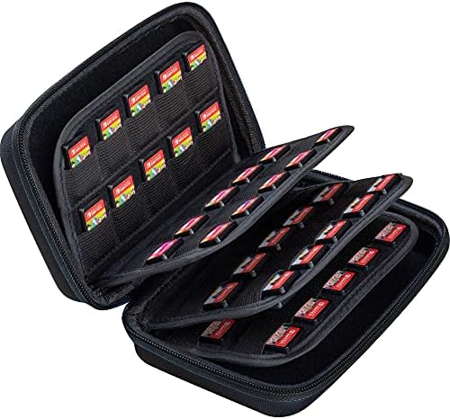Butterfox 80 Switch Game Case for Nintendo Switch, Switch Game Card Storage Holder or SD Memory Card Case (Black)