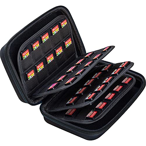 ButterFox 80 Switch Game Case for Nintendo Switch/Swith2, Switch Game Card Storage Holder or SD Memory Card Case (80 Black)