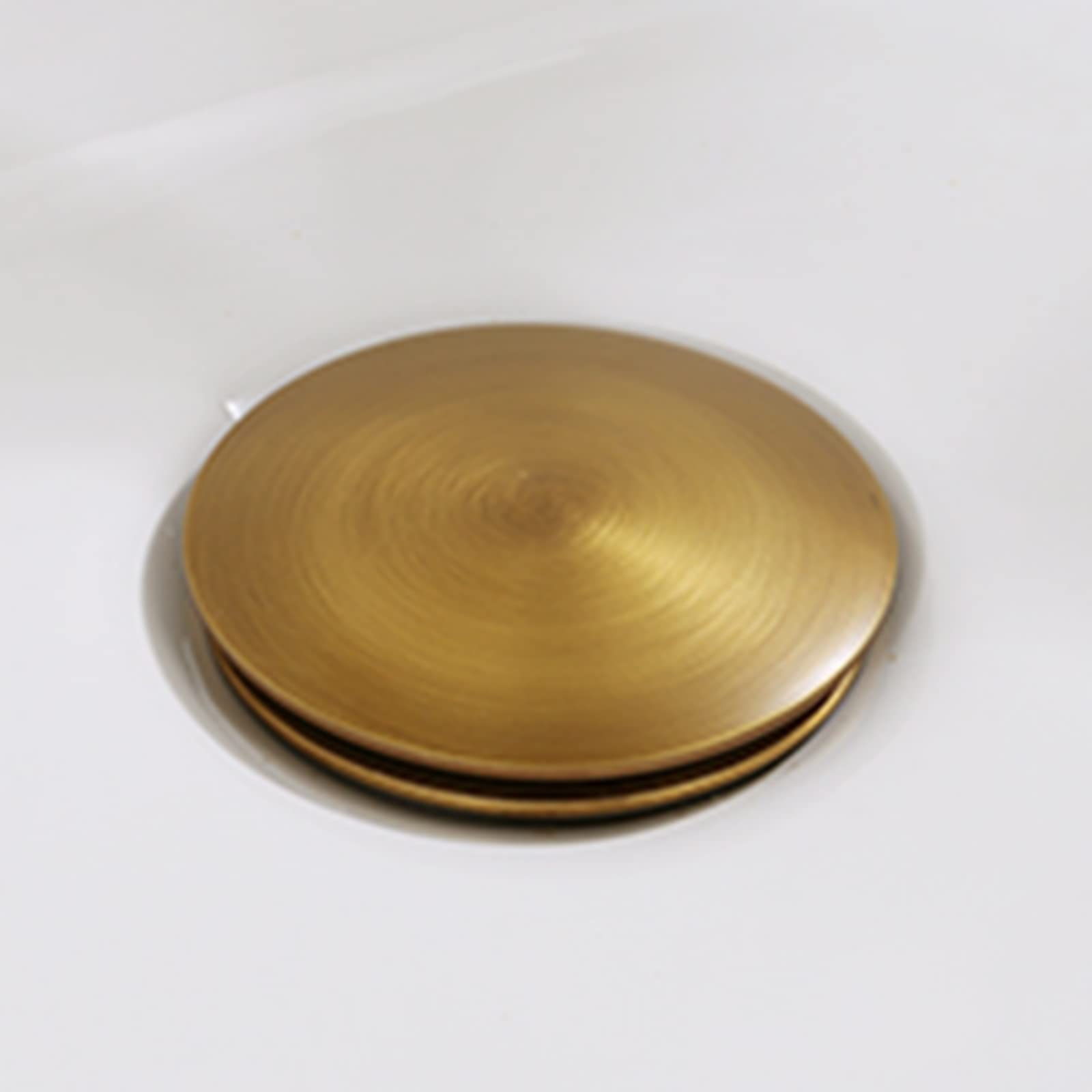 Bonde Lavabo avec Trop Plein Bonde de Vidage Clic Clac Bonde Clic Clac Universelle Pop-Up Laiton 1 1/4" Pour Évier De Robinet De Salle De Bain,antique
