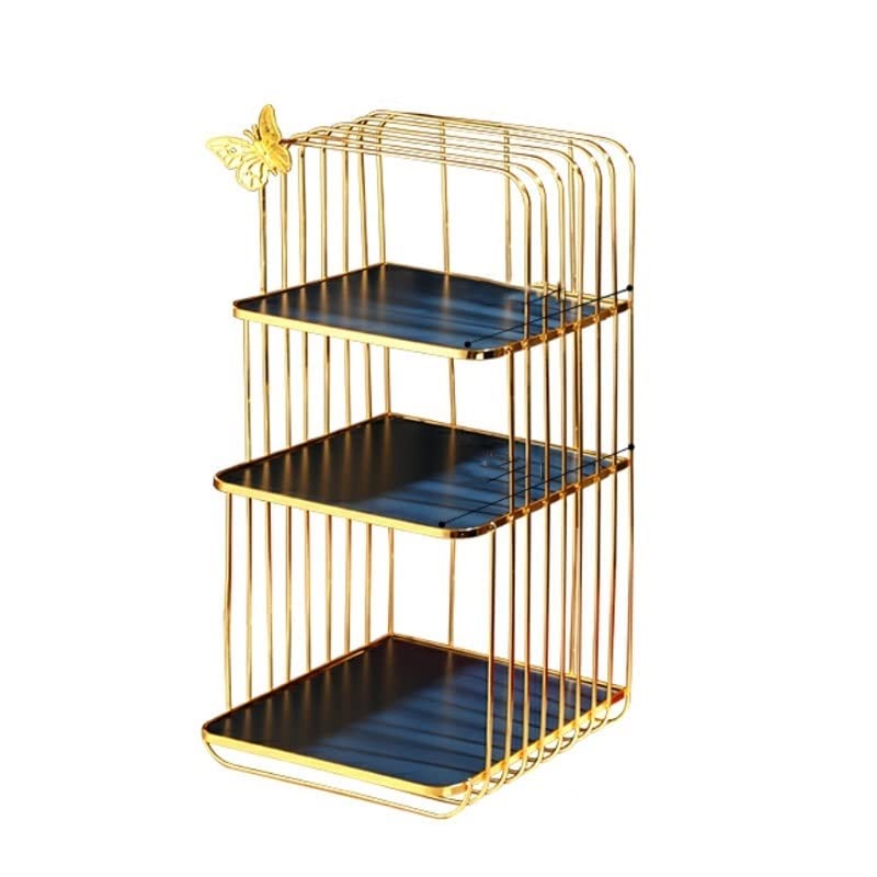 Vitrina Cosmética Casa cosmética de escritorio Caja de almacenamiento de tres capas Caja de escritorio de cuidado de la piel de almacenamiento de cuidado de la piel adecuado for el baño del baño Organ