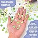 DOUSELLA 120 Stück Vierblättriges Kleeblatt Bunte Glassteine 12mm Muggelsteine Kinder Glascabochons Glücksbringer Flatback Glückssteine Deko Muggelsteine für DIY Handwerkliche Schmuckherstellung