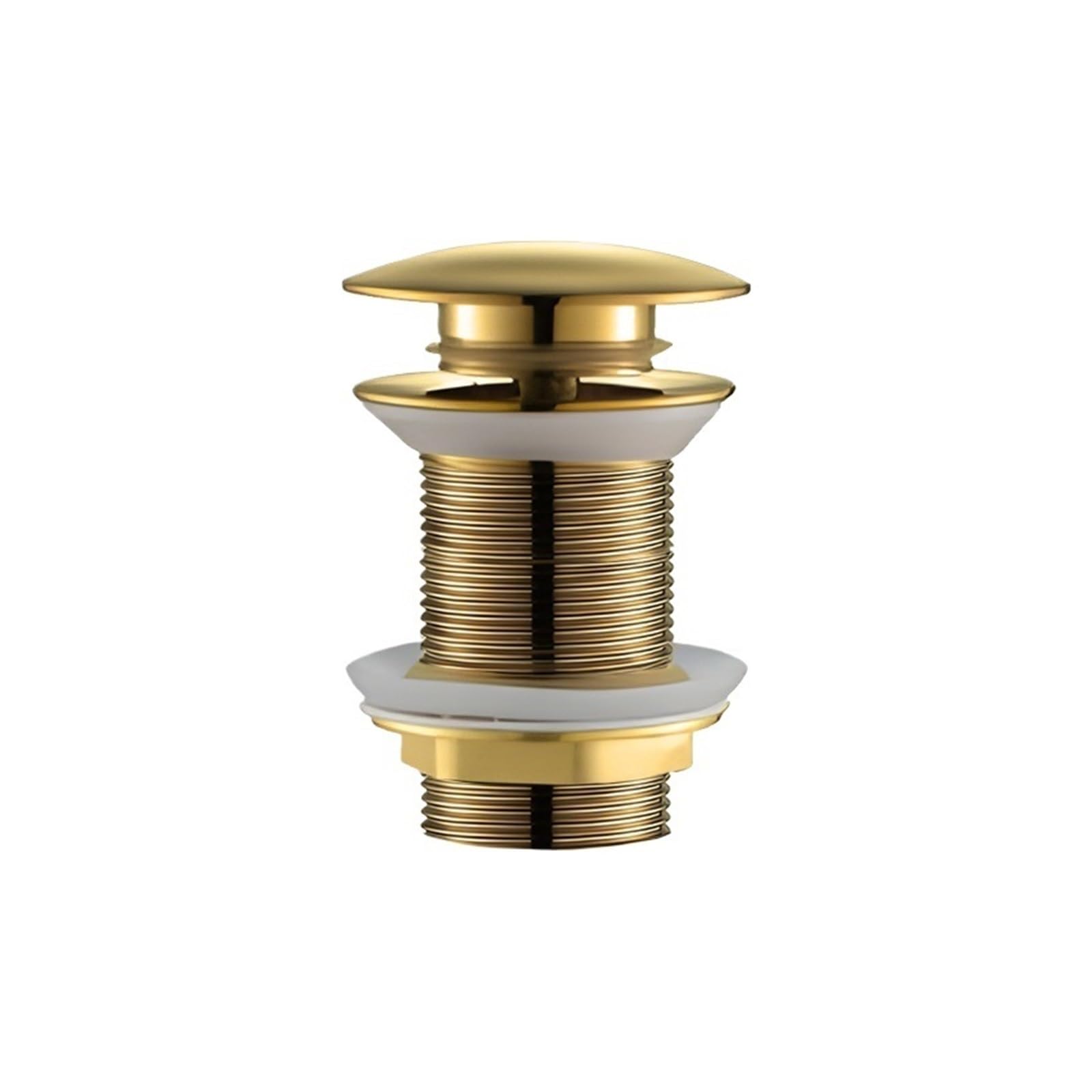 Stainless Steel Drainage Grate, Basin Sink Pop Up Drain With or Without Overflow Multicolor(Gold No Hole)
