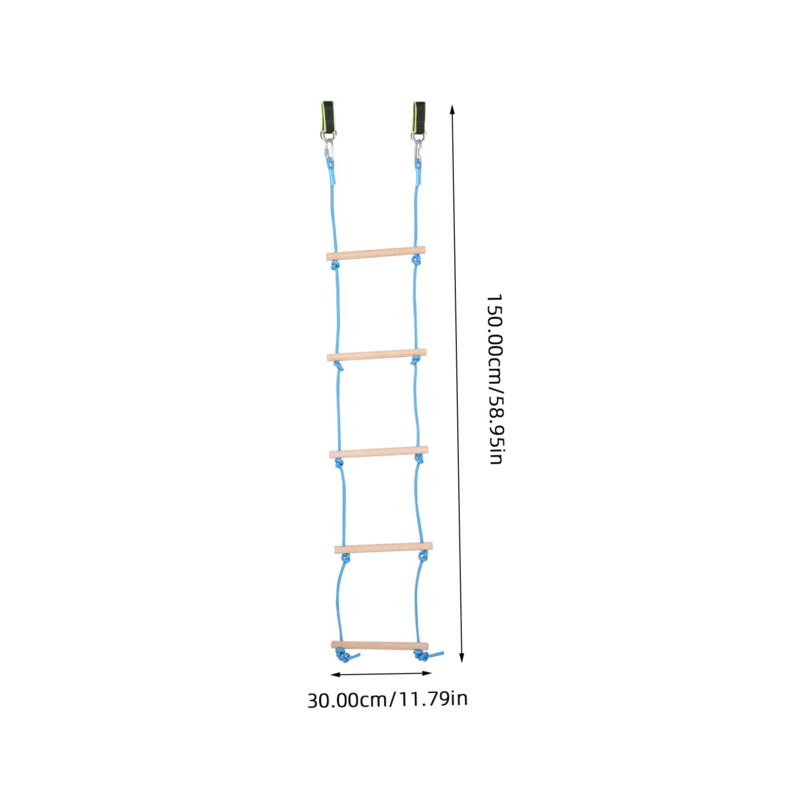 balacoo Wooden Kids Climbing Ladder Soft Rope 5-Step Design for Boys Girls for Indoor/Outdoor