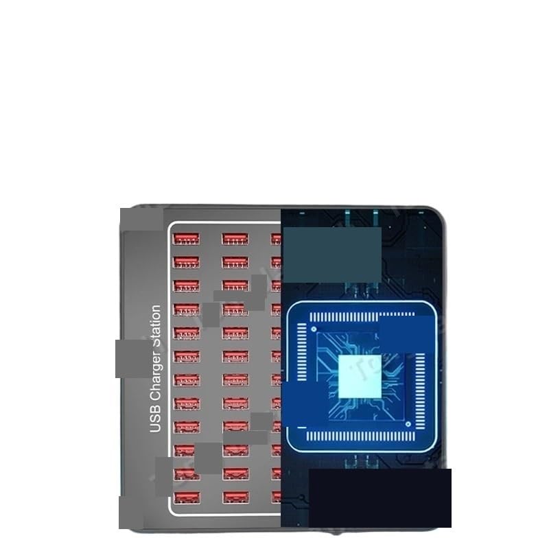 Uniwersalna stacja ładująca Multi USB o mocy 300 W. 50 portów Szybkie ładowanie Przenośny i kompaktowy