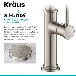 Kraus sellette commercial style pull down kitchen faucet and deck plate in spot free stainless steel kpf 1683sfs  urban country home decor