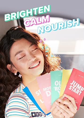 I Dew Care Sheet Mask Pack - Let’s Get Sheet Faced | Gift, Gift Set, 14-Day Intense Skincare Makeover With Collagen, Tea Tree Oil, Eucalyptus, Lotus Flower, 14 Count #TOP1