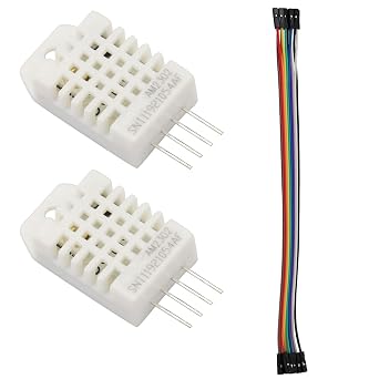 2PCS DHT22 AM2302 Humidity Sensitive Capacitor Digital Temperature and Humidity Sensor Module Temp Humidity Monitor with Cable