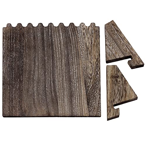 image for MOOCA Wooden Plank Necklace Jewelry Display Stand for 8 Necklaces, Jew