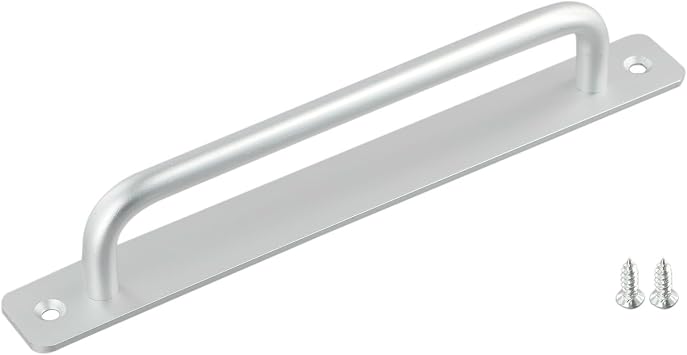 Door Handles Modern Door Handle Pulls,Sliding Barn Door Handle Aluminum Alloy Push Bar For Bathroom Gate Glass Or Wood Panelssilver