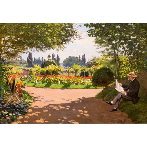 i26×38cmjCHengQiSM 1000s[X WO\[pY }CNs[X l Adolphe Monet Reading in the Garden  pY G i yCeBO  CeA v[g