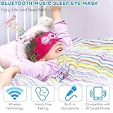 Luckits Kids Bluetooth Eye Mask for Sleeping Kids Headband Headphones Musical Sleep Eye Mask with Speakers Wireless Bluetooth Headband Headset Blackout Eye Covers Blindfolds for Travel (red) - Image 2