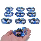 Masquerade Masks Party Decoration - Yiseng 10pcs Set Supper Mini Mardi Gras Masks Novelty Gifts(Blue