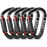 RIGINADO – 25KN Karabiner Klettern Kletterausrüstung,5 Stück Auto Locki