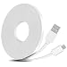 FastSnail 16.4FT Flat Power Extension Cable for WyzeCam,WyzeCam Pan,KasaCam Indoor,NestCam Indoor,Yi Camera, Blink, USB to Micro USB Flat Charging Cord for Security Cam