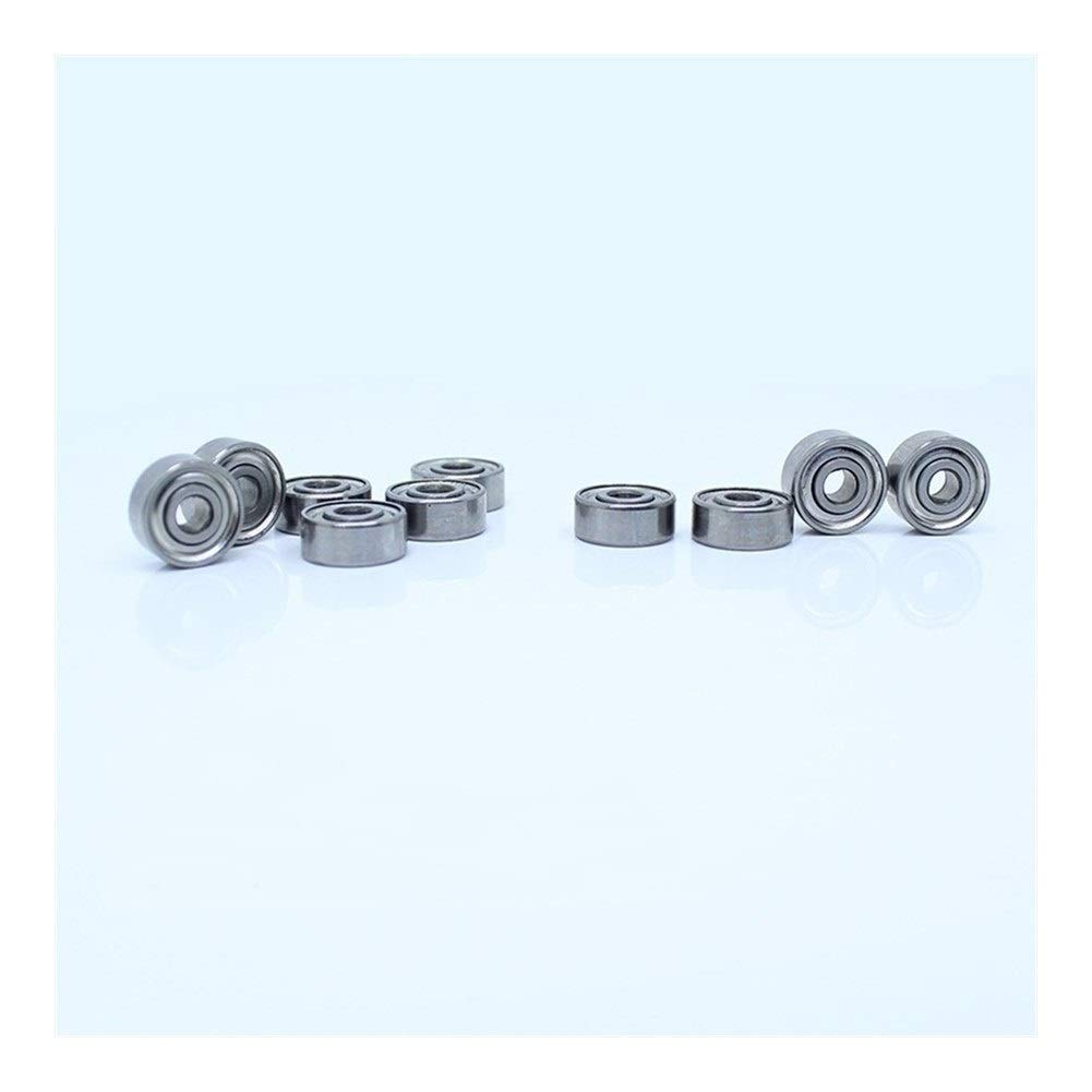 ZBJGBUIA R2ZZ 52100 Chrome Steel Deep Groove Ball Bearing ABEC-1 1/8x3/8x5/32 inch Miniature Bearings for RC Models