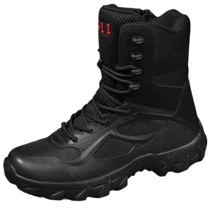 Men's High-Top Breathable Hiking Boots - Comfortable, Non-Slip Outdoor Sneakers with All Seasons