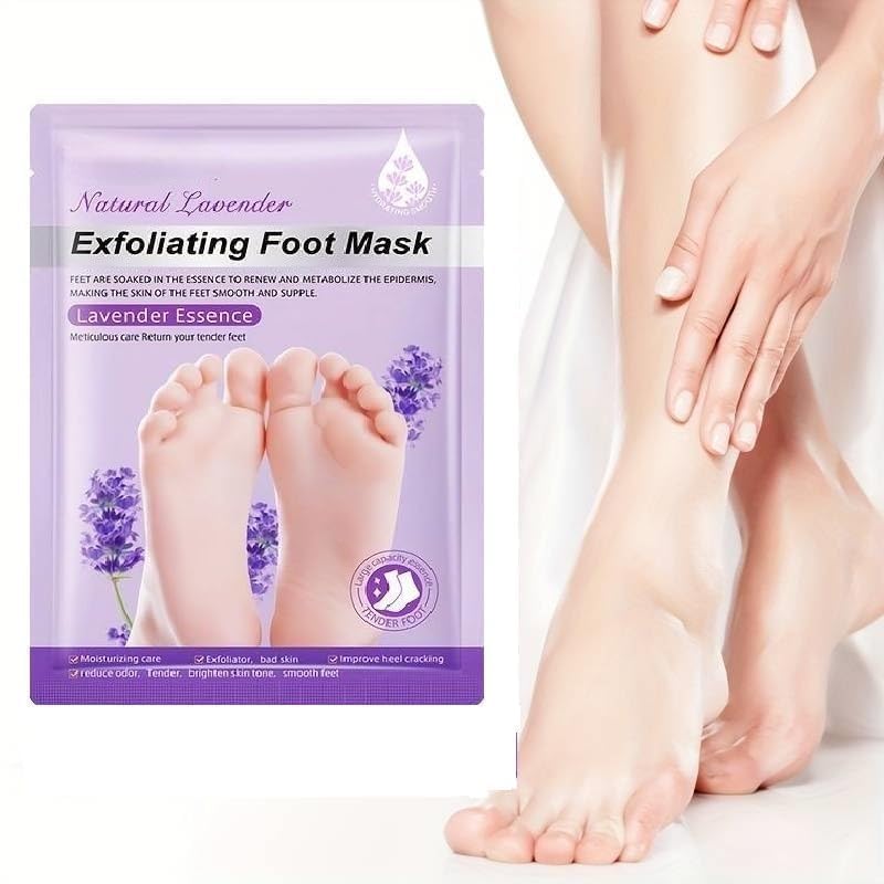 VILOVIZ Exfoliating Lavender Foot Peel Mask | Removes Dead Skin, Softens Rough Heels & Calluses | Hydrating Foot Spa Socks for Smooth Feet | Men & Women (Pack of 1)