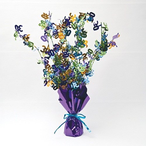 Bright and Bold Mini Foil Spray Centerpiece, 30th Birthday or Celebration