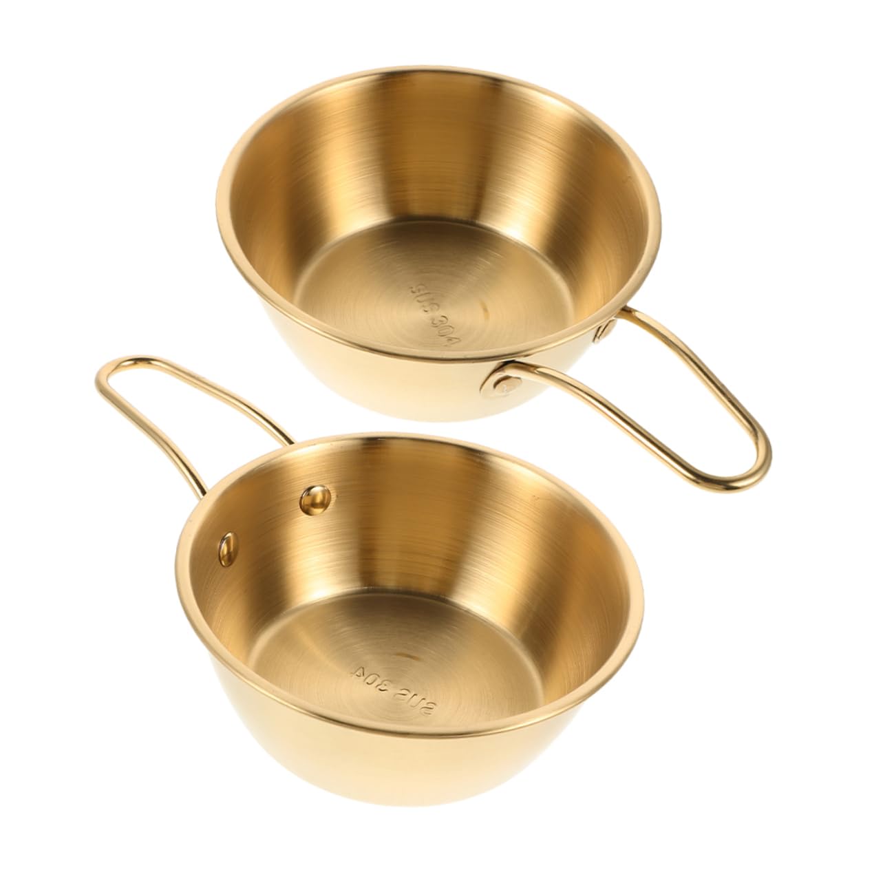 Healeved 2pcs Stainless Steel Shaving Bowl for Men Ergonomic Handle for Comfortable Grip Lather Bowl for Beard Kit and Shaving Accessories